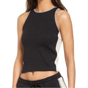 Madewell Black Gray Offline Colorblock Tank Medium